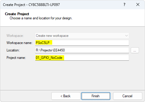 PSoCCreator ProjectWorkspaceName