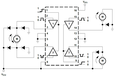 L293D to Motor 1