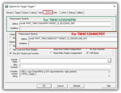 15 Preprocessor TivaWare Lib s